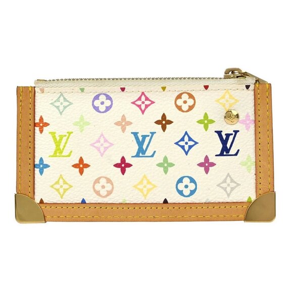 Louis Vuitton White Multicolor Pochette Cles Coin Purse M92655 - Picture 6 of 7